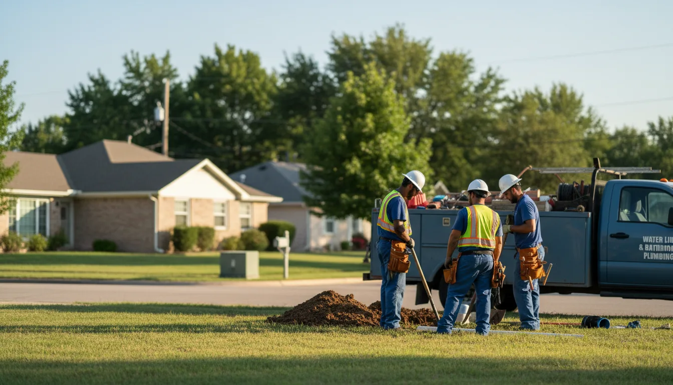 Residential water line and bathroom plumbing service in Delano, TN
